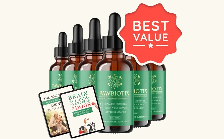 Pawbiotix 3 + 3 Bottles package — 180-day supply